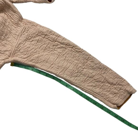 J.JILL Reversible Crinkle Knit Rayon Hoodie Sweater Peach Pumpkin Orange Small - Picture 12 of 12